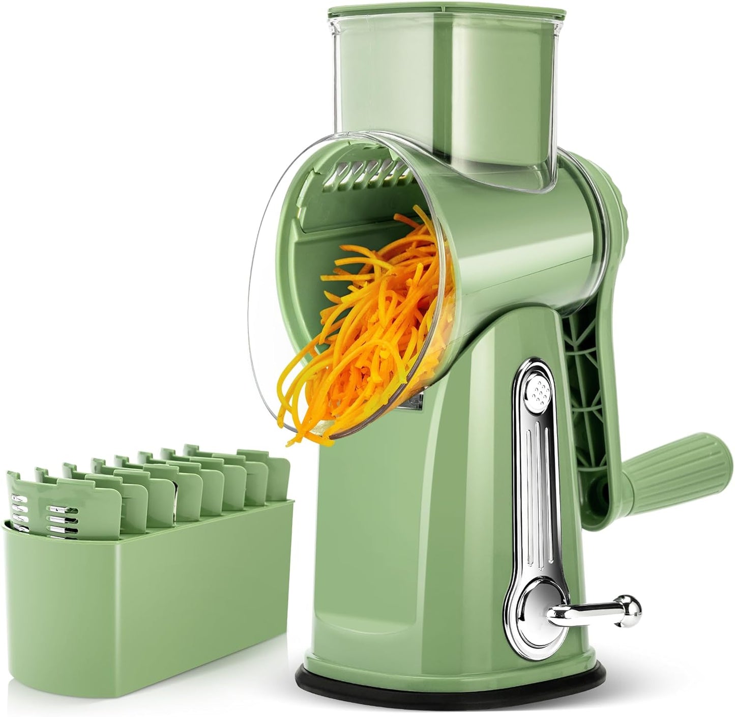 Effortless 5-Blade Rotary Kitchen Slicer